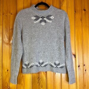 Evan-Picone fair isle sweater Ramie material